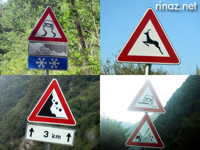 Road signs at Terminillo